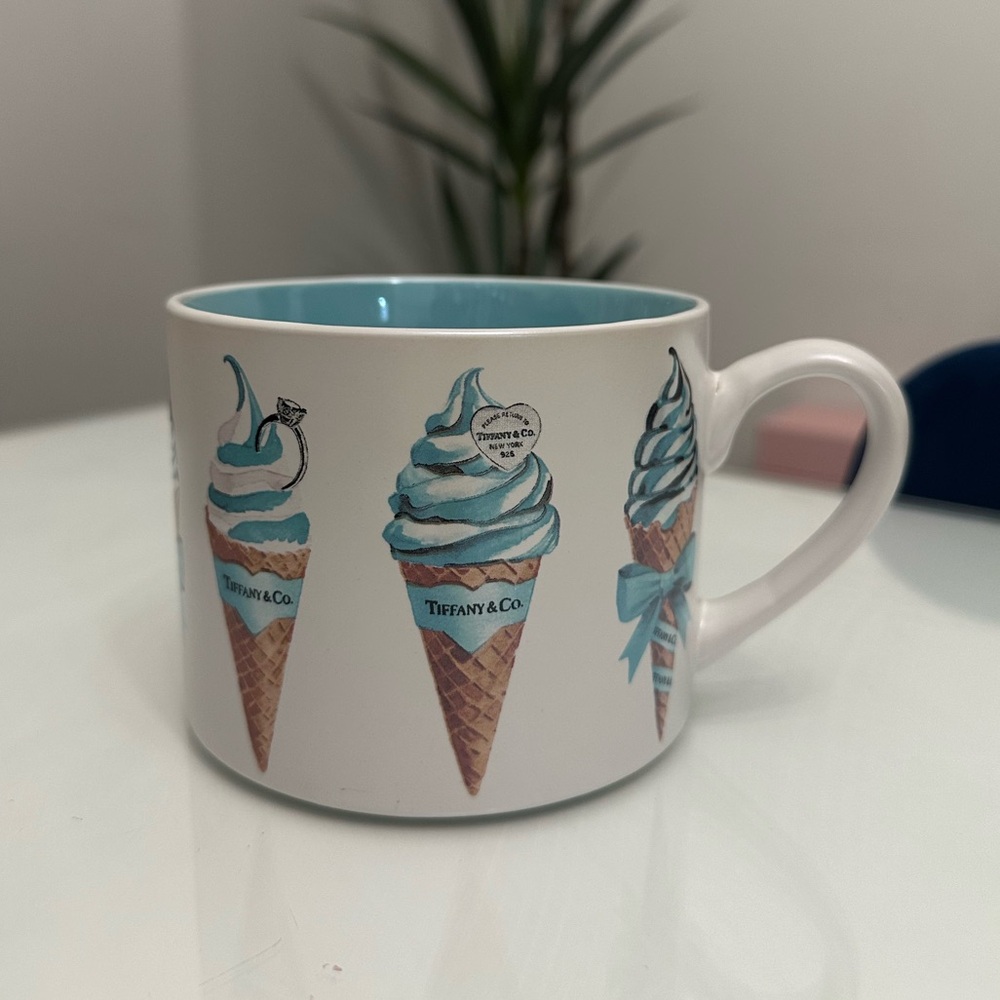 Tiffany & Co. Blue and White Ice Cream Mug